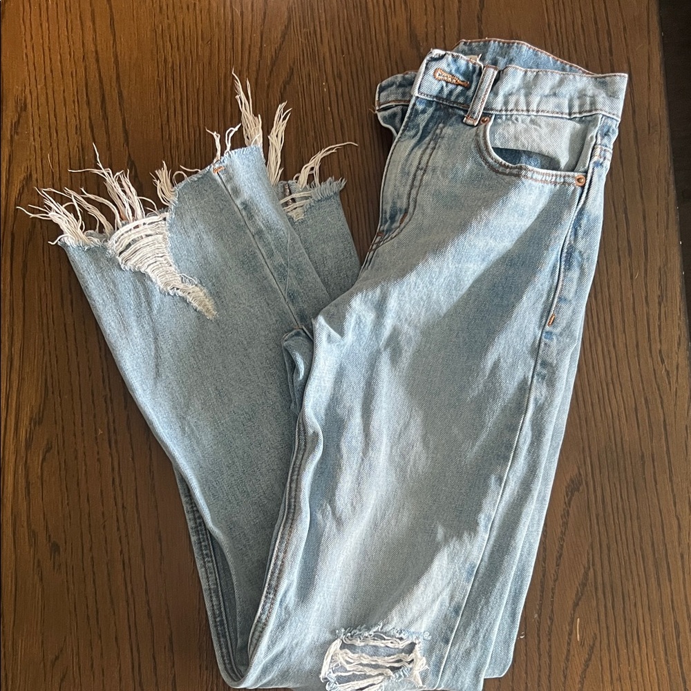 BDG Frayed Hem Light Blue Jeans
